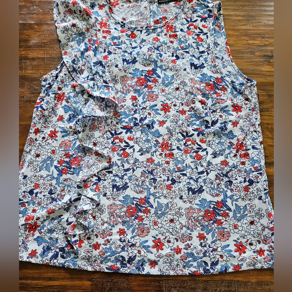 Amanda Green Northern Reflections Sleeveless Top size medium
